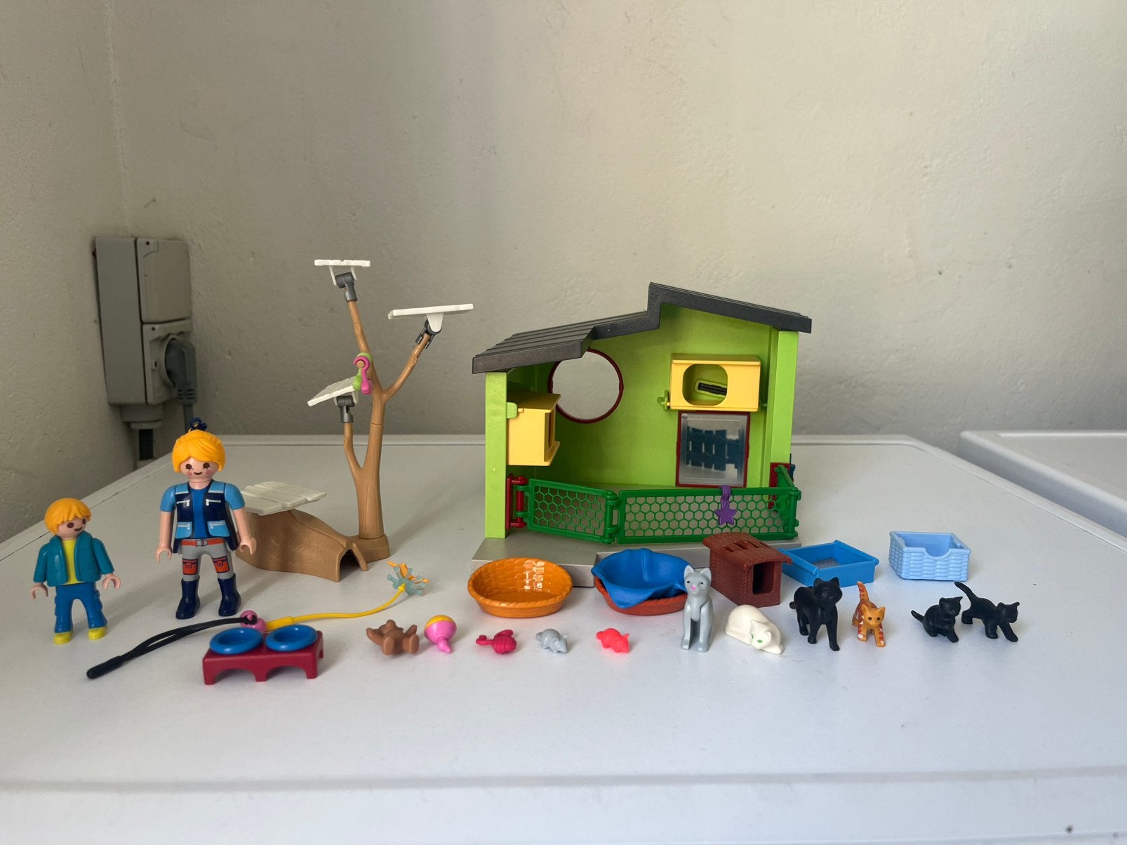 Playmobil kattenverblijf, Gebouw, Complete set, Ophalen of Verzenden, Zo goed als nieuw