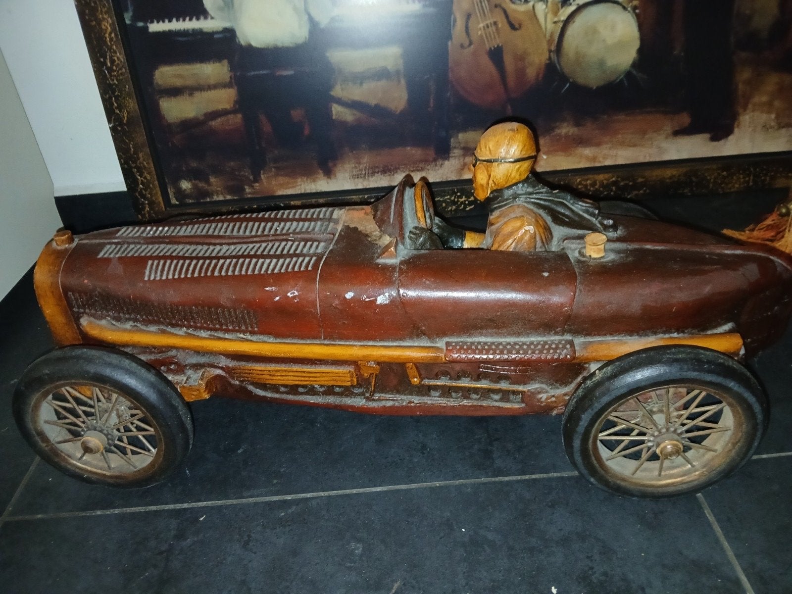 Vintage Bugatti Type 35 Model - 70cm, Ophalen, Gebruikt, Auto's