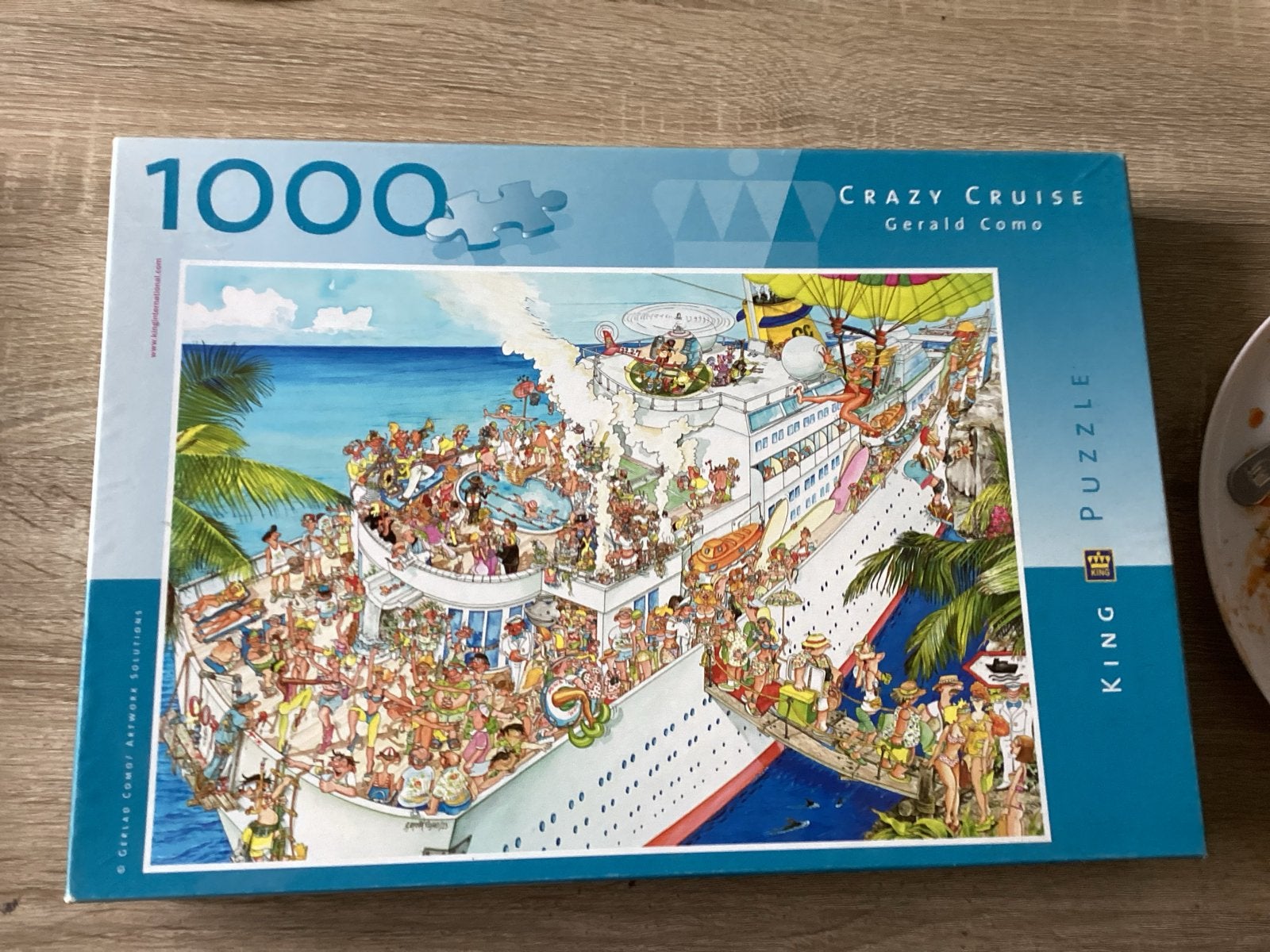 King Puzzel Crazy Cruise Gerald Como 1000 stukjes, Hobby en Vrije tijd, Denksport en Puzzels, Ophalen of Verzenden, 500 t/m 1500 stukjes