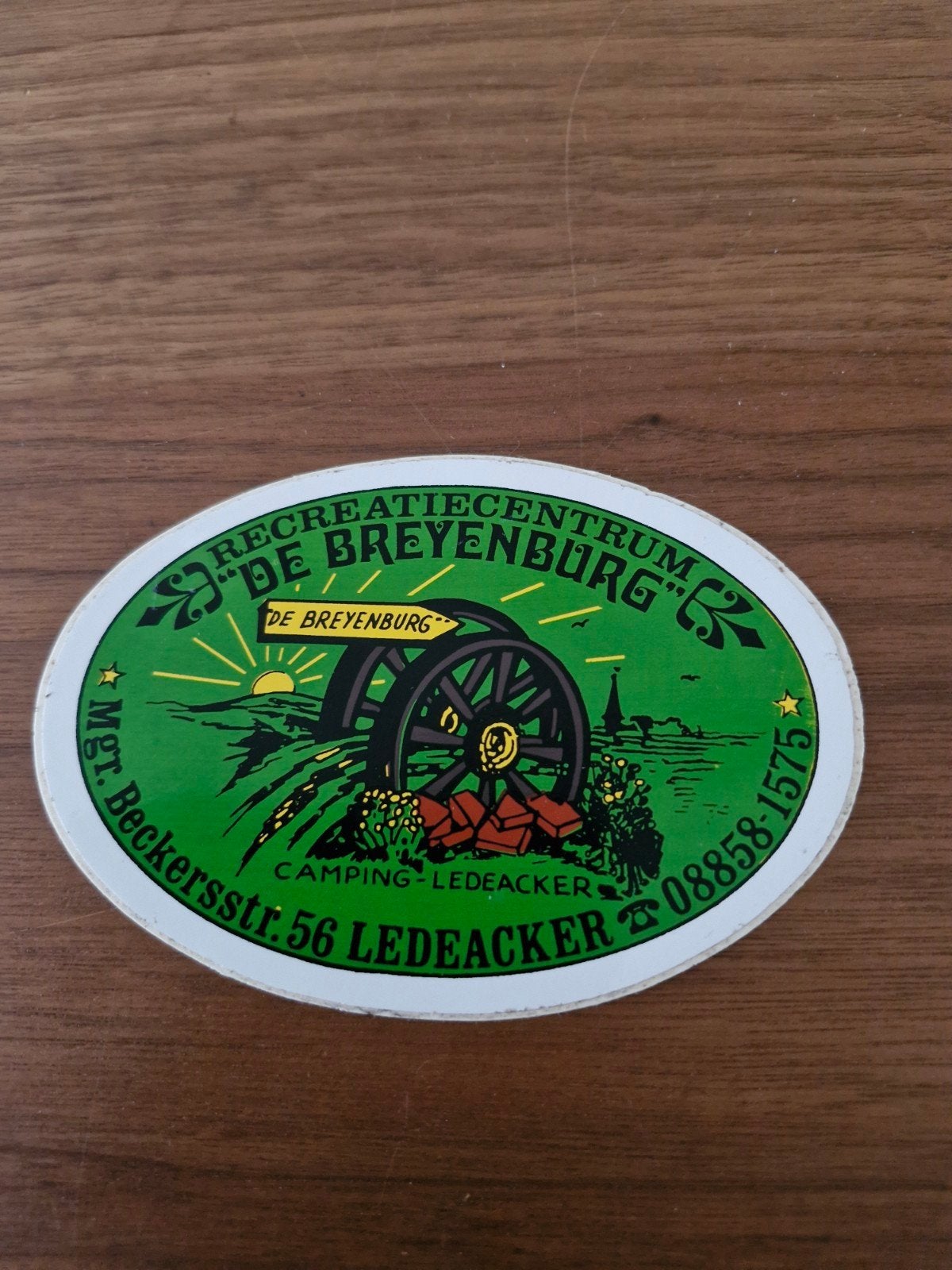 10631  sticker Recreatiecentrum De Breyenburg Camping Ledea, Ophalen of Verzenden, Gebruikt, Overige typen