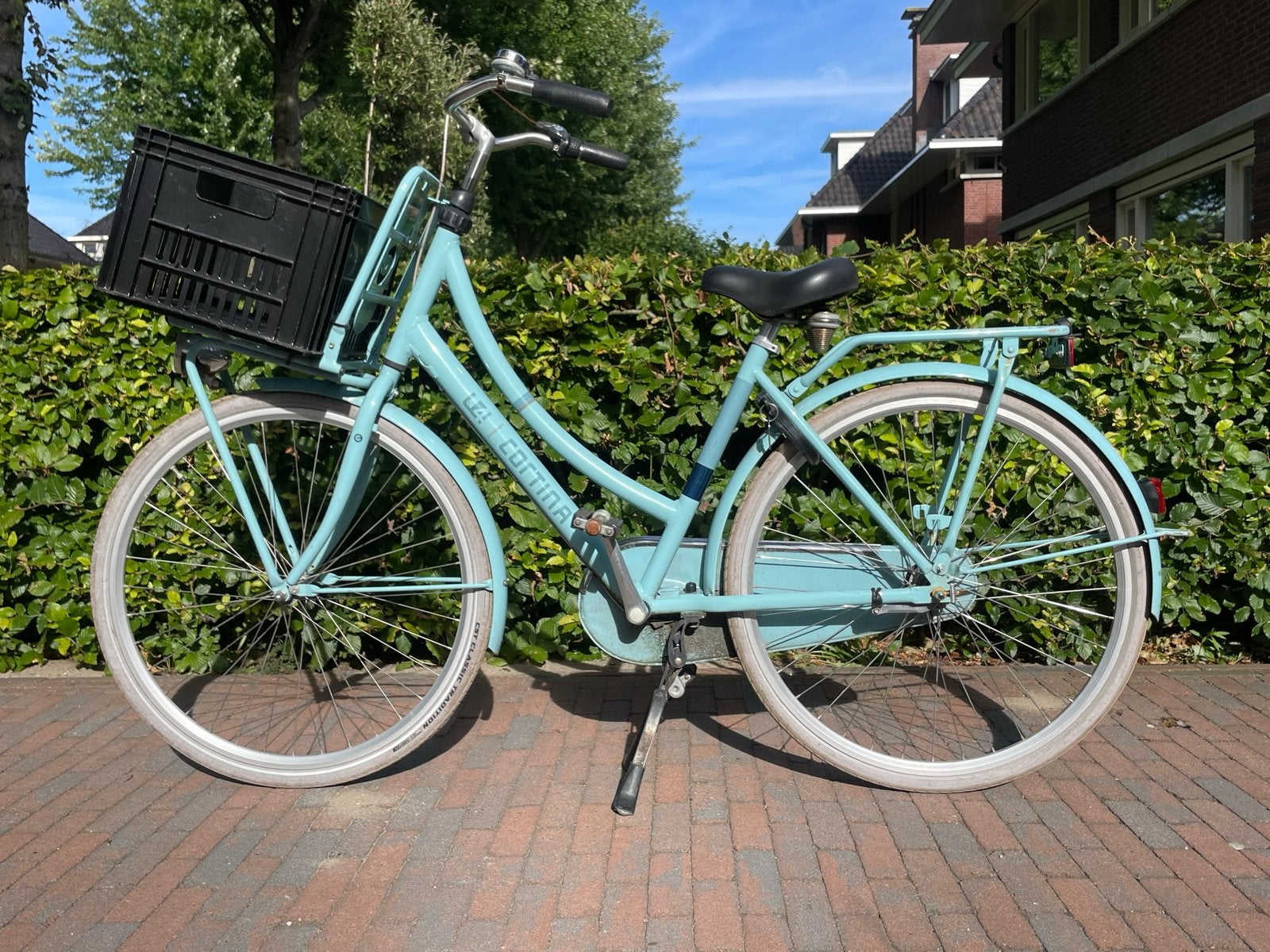 Cortina U4 Transportfiets - Lichtblauw, Terugtraprem, Gebruikt, Versnellingen, 50 tot 53 cm