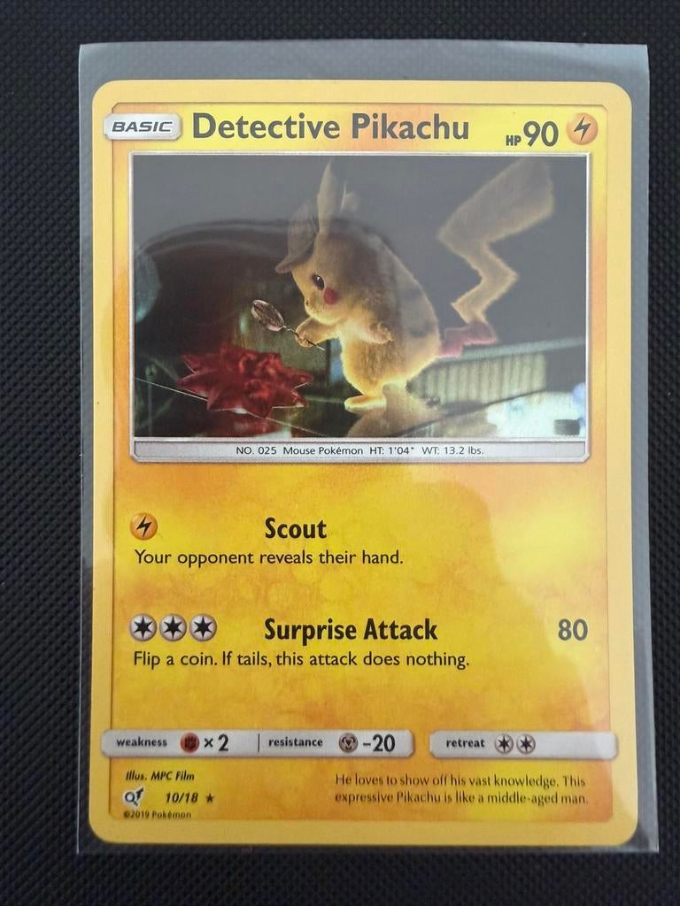 Pokemon kaart - detective pikachu, Ophalen of Verzenden, Zo goed als nieuw