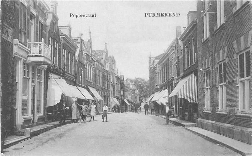 380-818-013 Purmerend Peperstraat, Verzamelen, Ansichtkaarten | Nederland, Verzenden, Voor 1920, Noord-Holland