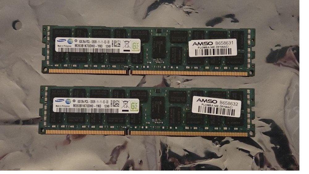 Samsung 16Gb(2x8) 1.600MT/s DDR3L ECC 1.35v, Computers en Software, Gebruikt, Server, DDR3, Ophalen of Verzenden