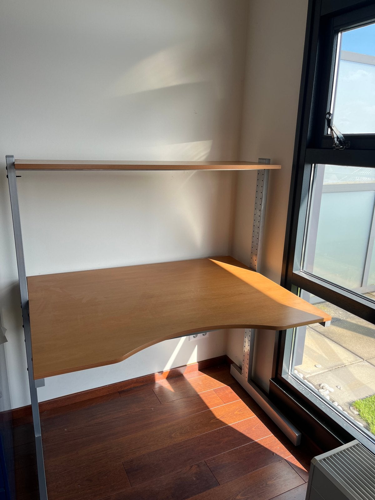 IKEA Jerker massief houten bureau met extra dwarsbalk, Ophalen, Gebruikt, Hout, IKEA