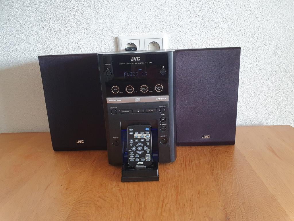 JVC Micro Component System UX-GP5, met remote en speakers, Gebruikt, JVC, Ophalen of Verzenden, Microset