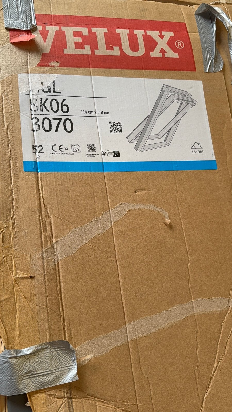 Beschadigd Velux raam GGL SK06 3070, Ophalen of Verzenden, Zo goed als nieuw, Dakraam, 80 tot 120 cm