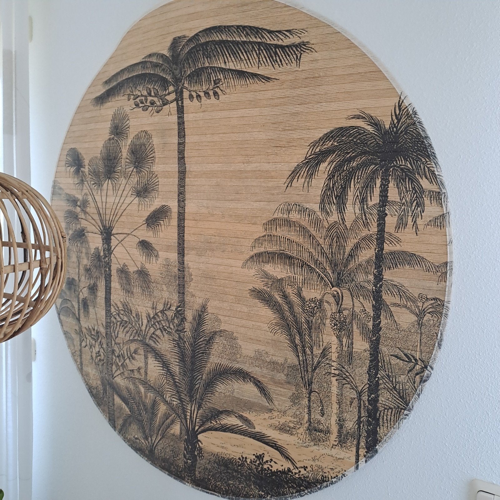 Groot wandkleed met palmbomen, Ophalen