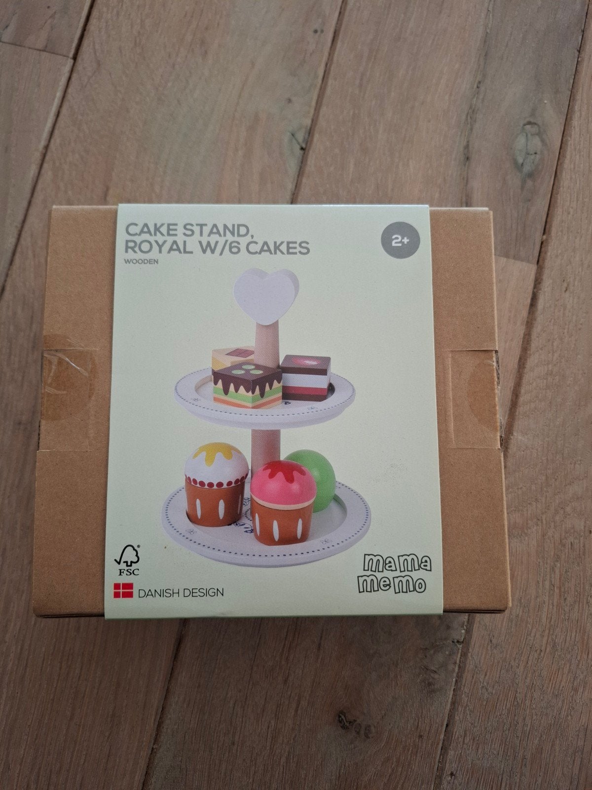 Mama Memo Houten Taartstandaard met 6 Gebakjes - Nieuw!, Ophalen of Verzenden, Nieuw, Overige typen