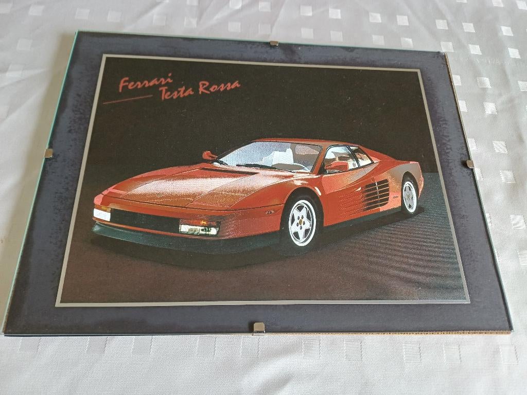 Jaren 80 auto lijst ferrari tesarossa Miami vice look, Verzamelen, Automerken, Motoren en Formule 1, Gebruikt, Auto's, Ophalen of Verzenden