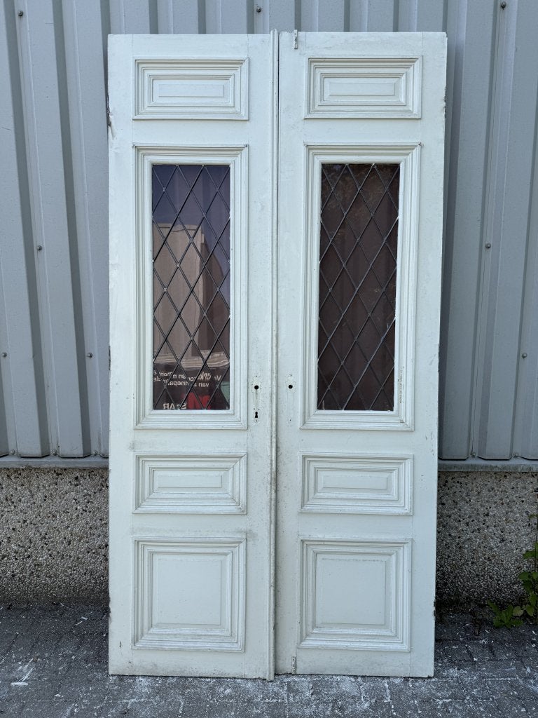 Prachtige antieke ensuitedeuren met glas in lood, La belle porte, Jurgen.hoogenboezem@gmail.com, Binnendeur, Zo goed als nieuw