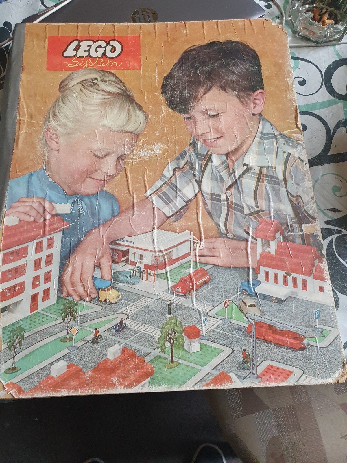 Vintage LEGO System speelmat/opknapper, Lego, Overige typen, Ophalen of Verzenden, City