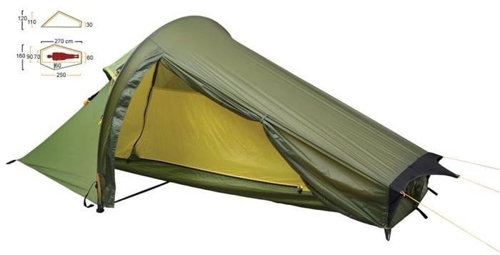 Helsport Ringstind 1 lichtgewicht tent, Ophalen of Verzenden, Gebruikt, Tot en met 2