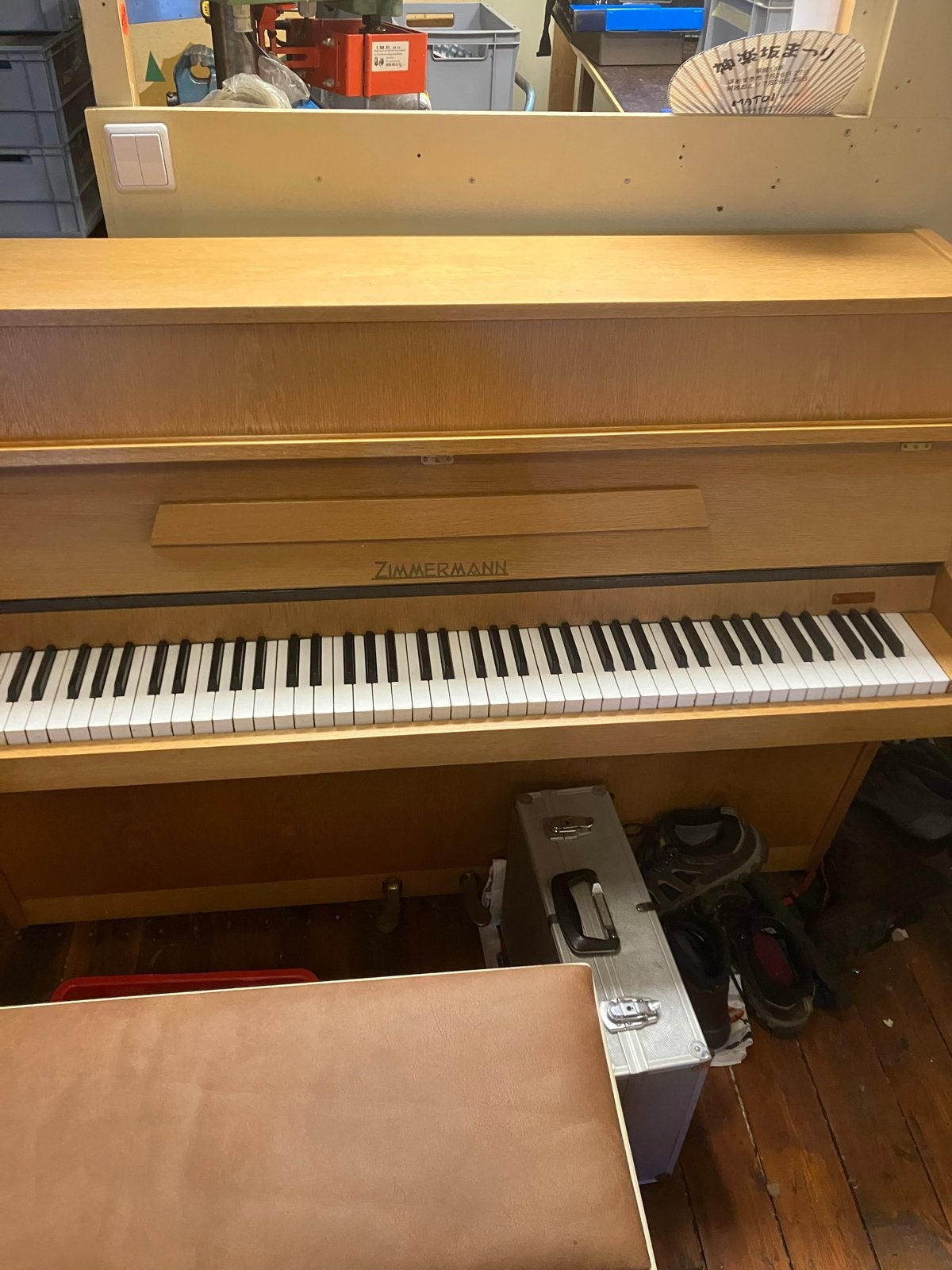 Zimmermann Piano -, Ophalen, Gebruikt, Bruin, Piano