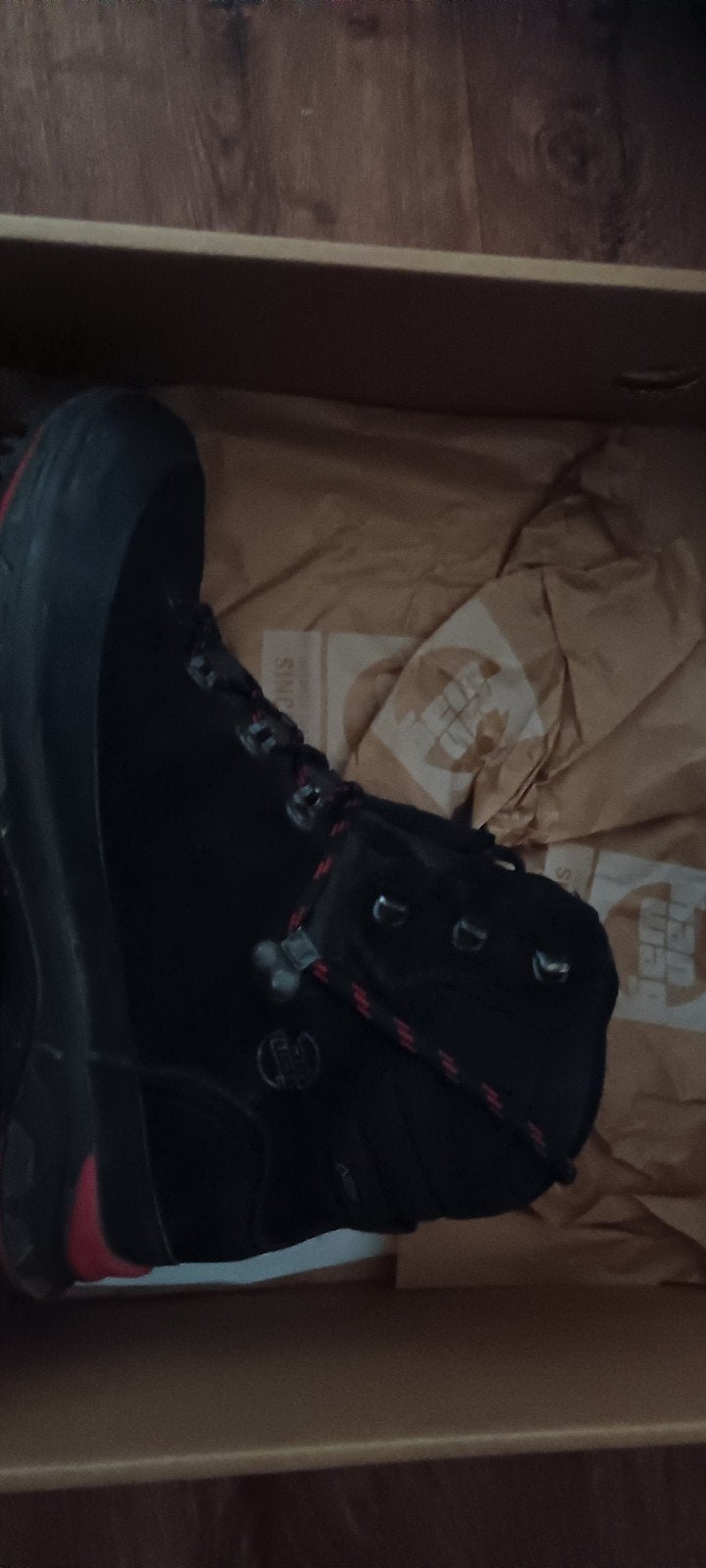 Hanwag Helags GTX Wandelschoenen Maat 42 Zwart/Rood, Verzenden, Gebruikt, Schoenen