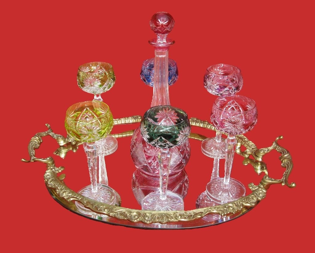 Val Saint Lambert - Drinkservies  - Kristal., Antiek en Kunst, Ophalen