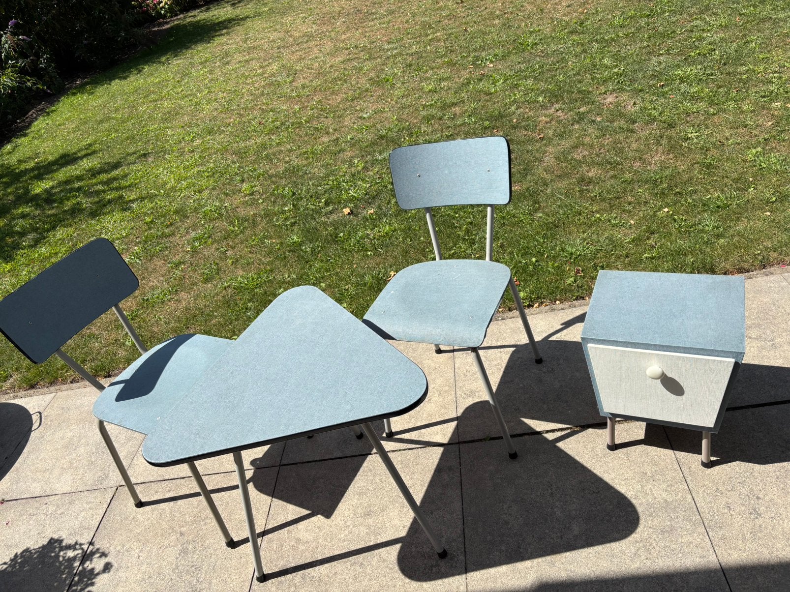 Vintage retro stoel bijzettafel nachtkastje hoek zitje, Huis en Inrichting, Ophalen, Gebruikt, Bruin, .