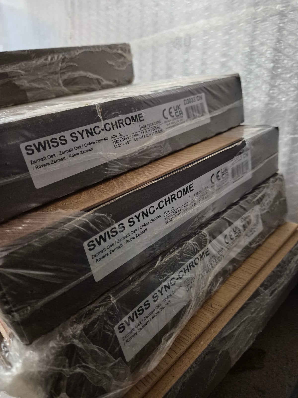 Swiss Sync Chrome Laminaat Zermatt Oak - 10 m², Ophalen, Bruin, Nieuw, Zermatt Oak
