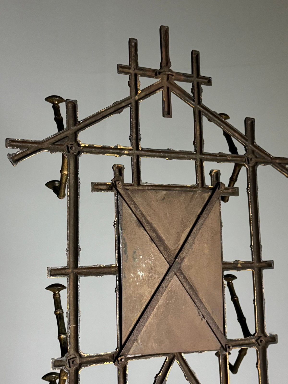 Kapstok gietijzer ca. 1900 faux bamboo, Zo goed als nieuw, Minder dan 100 cm, Metaal, Ophalen