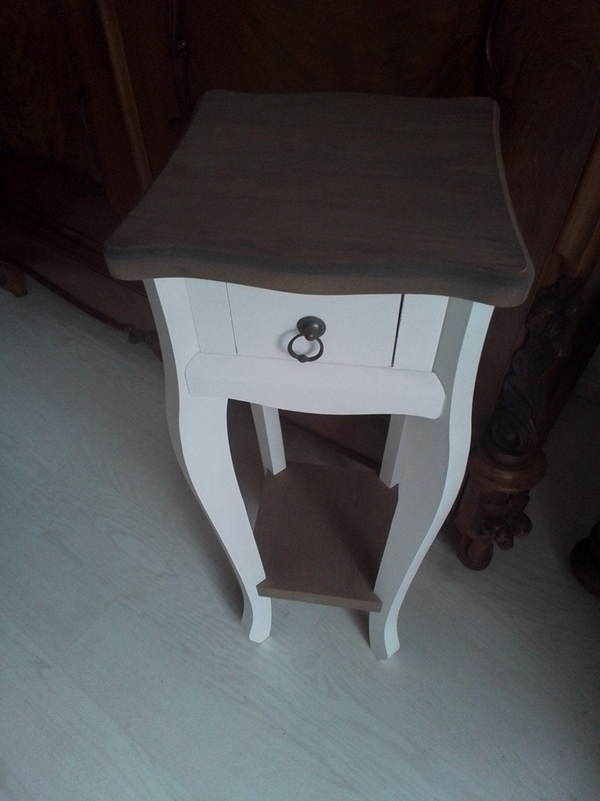 Landelijke plantentafel, 80 cm hoog, vierkant, Ophalen of Verzenden