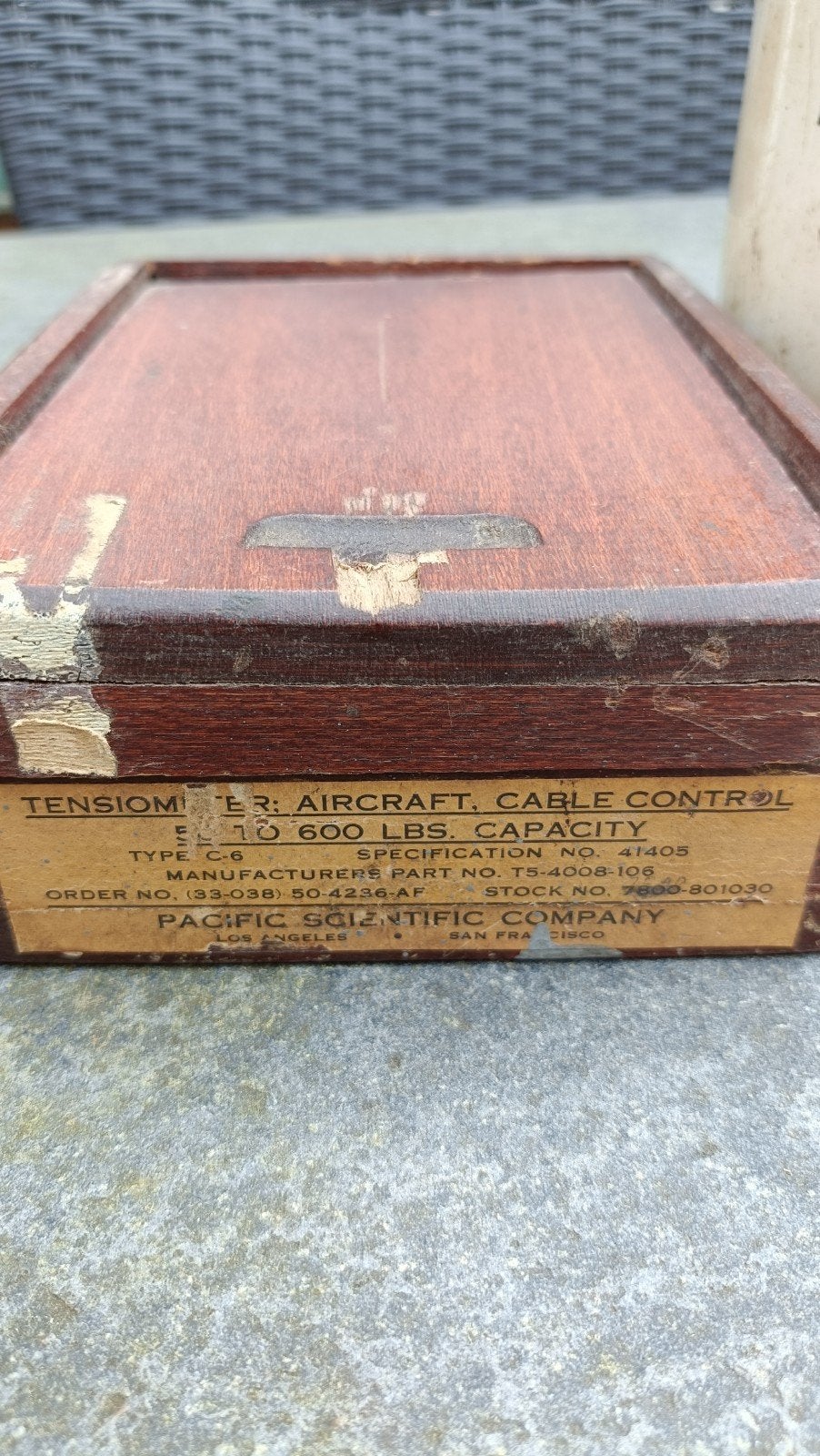 Vintage Pacific Scientific Company Vliegtuig Tensiometer, Ophalen of Verzenden, Luchtmacht, Amerika, Overige typen
