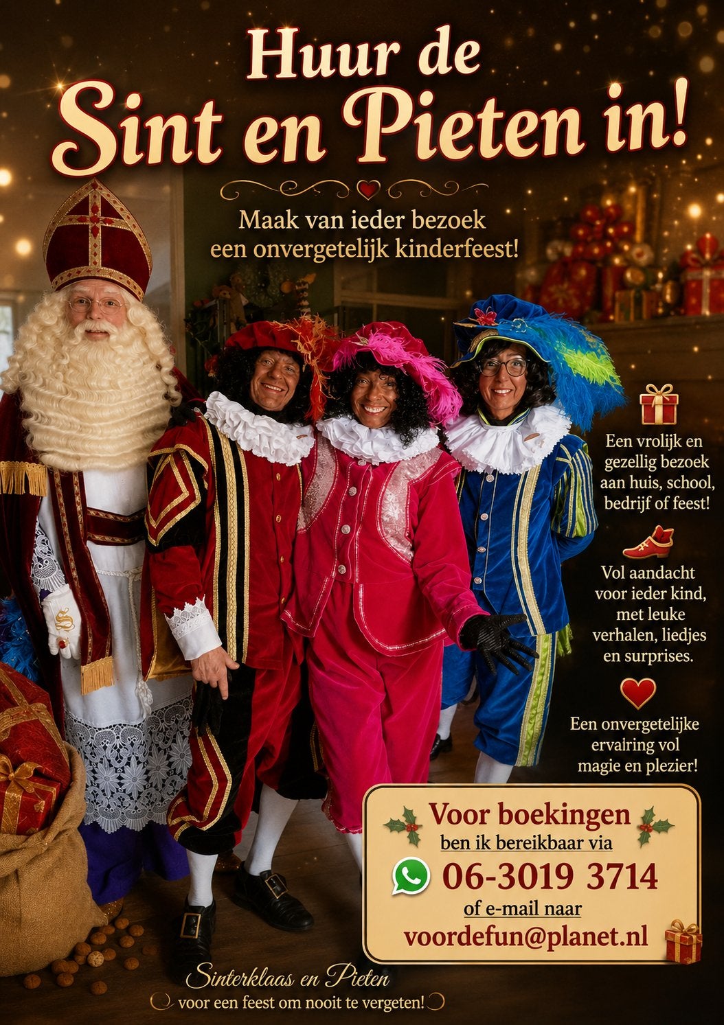 Sinterklaas, Kerstman, huren, bezoek,, Diversen, Sinterklaas, Ophalen, Zo goed als nieuw