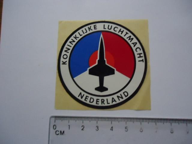sticker oud F104 vliegtuig KLU leger militair f-104 retro, Verzamelen, Verzenden, Zo goed als nieuw, Bedrijf of Vereniging