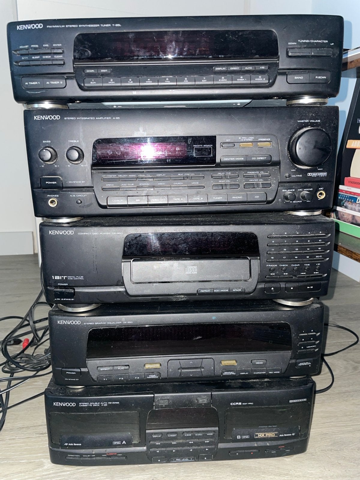 Kenwood Stereo Set - Tuner, Versterker, CD, Equalizer, Casse, Ophalen, Gebruikt, Cassettedeck, Losse componenten