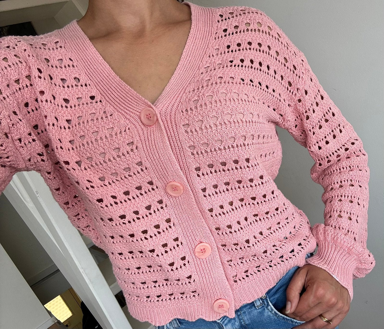 Mooi roze vestje van Lofty Manner, Kleding | Dames, Ophalen of Verzenden, Zo goed als nieuw, Maat 38/40 (M), Roze