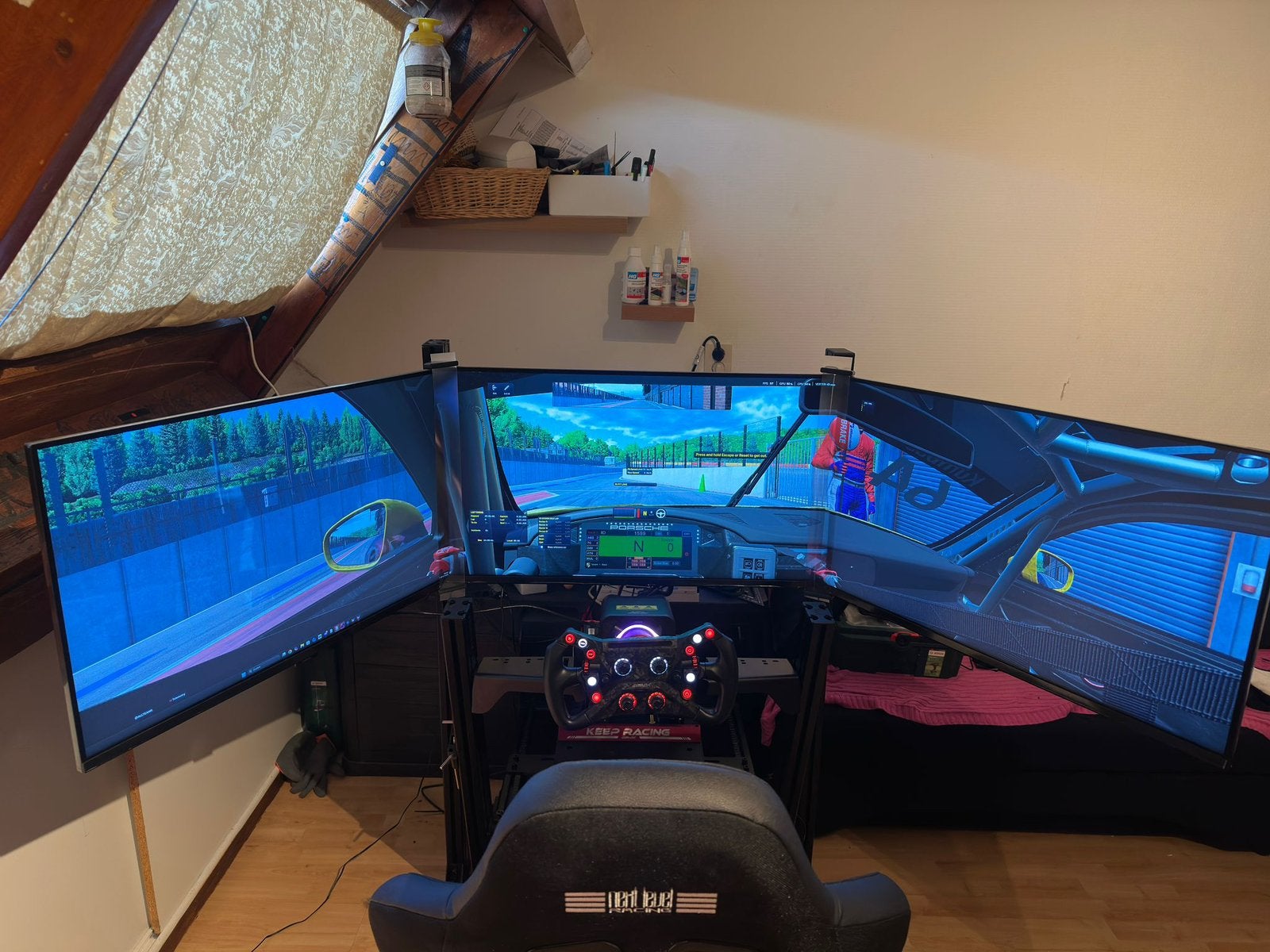 Complete High-End Sim Racing Setup + Gaming PC | Sim Rig, 32 GB, Zo goed als nieuw, Gaming, SSD