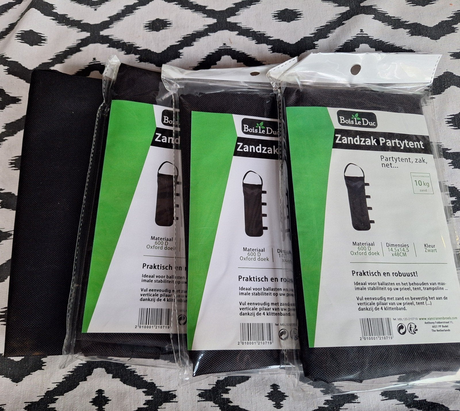 Zandzakken voor Partytent - Set van 4, Ophalen of Verzenden, Nieuw, Minder dan 5 meter