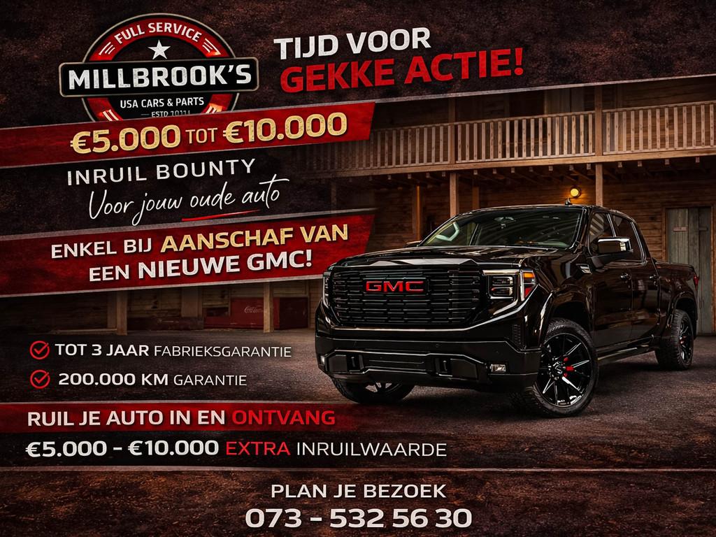 GMC Sierra Denali 6.2L V8 LPG | Widebody | Black edition | 4, Auto's, Automatische klimaatregeling, 426 pk, Zwart, Bedrijf
