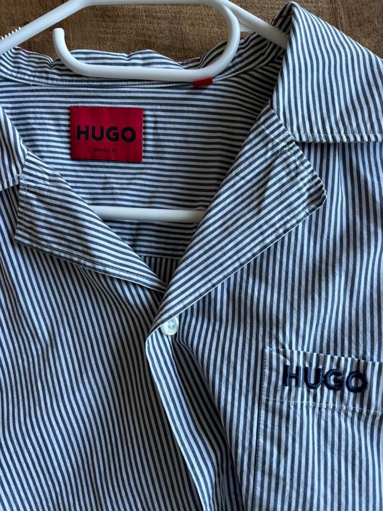 HUGO shirt korte mouw kleur blauw maat XXL, Ophalen of Verzenden, Zo goed als nieuw, Blauw, Overige halswijdtes