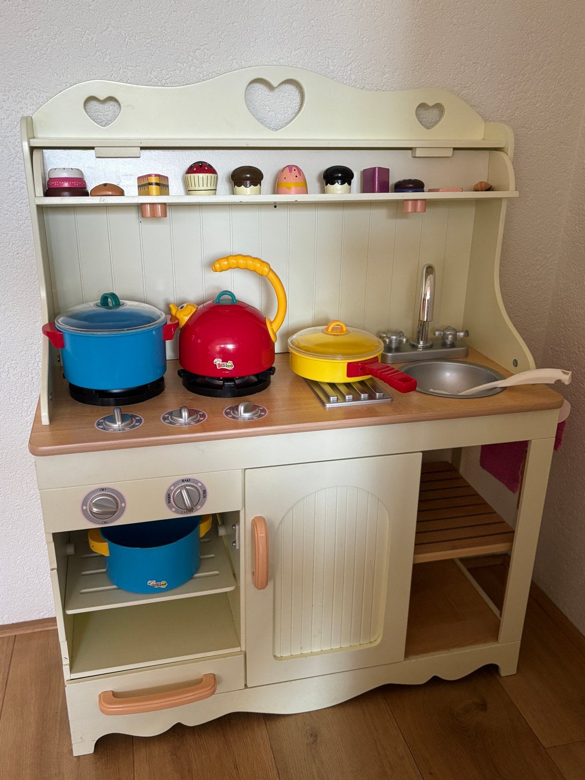 Houten speelkeuken met accessoires, Ophalen, Gebruikt, Hout, Speelkeuken