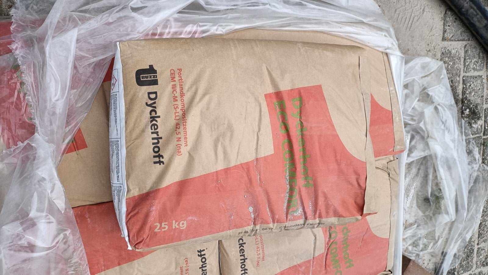 cement, Ophalen