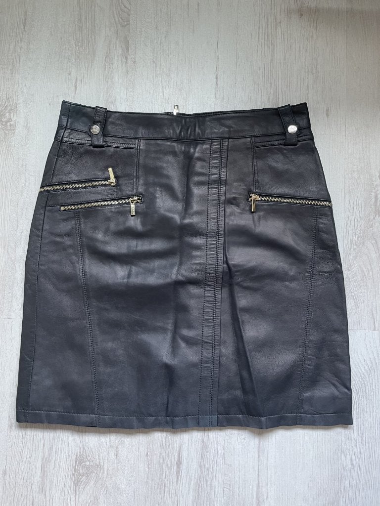 Arma 100% leren rok, Maat 38/40 (M), Zwart, Ophalen of Verzenden, Zo goed als nieuw