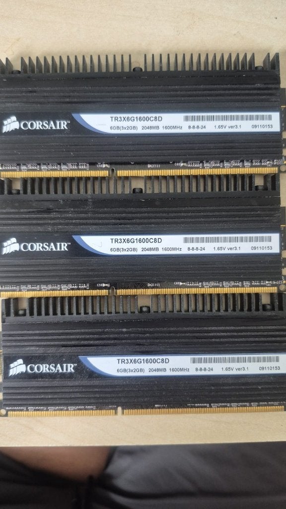 Corsair Dominator 3 x TR3X6G1600C8D, Gebruikt, 8 GB, DDR3, Ophalen of Verzenden