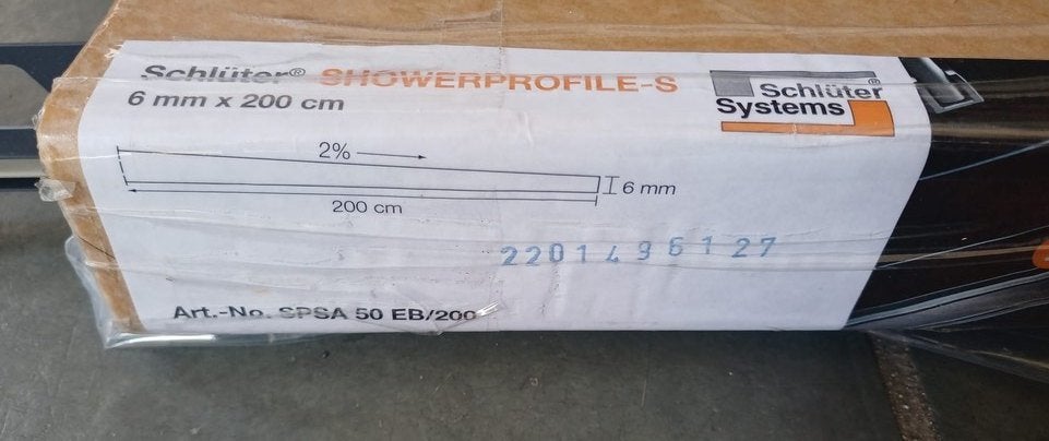 Schlüter Systems Afschotprofiel SPSA 6mm x 200cm Nieuw, Ophalen, Nieuw, Rvs, Douche