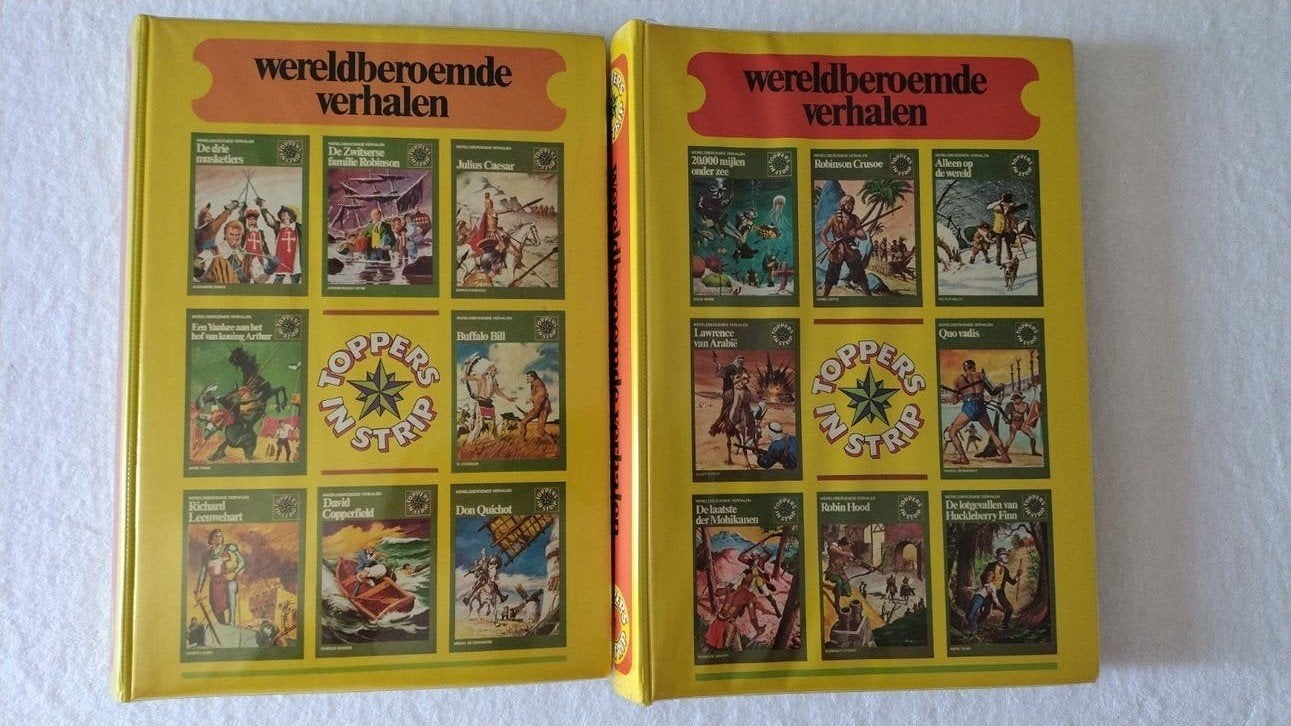 Wereldberoemde Verhalen Toppers in Strip - 2 complete mappen, Boeken, Stripboeken, Complete serie of reeks, Ophalen of Verzenden