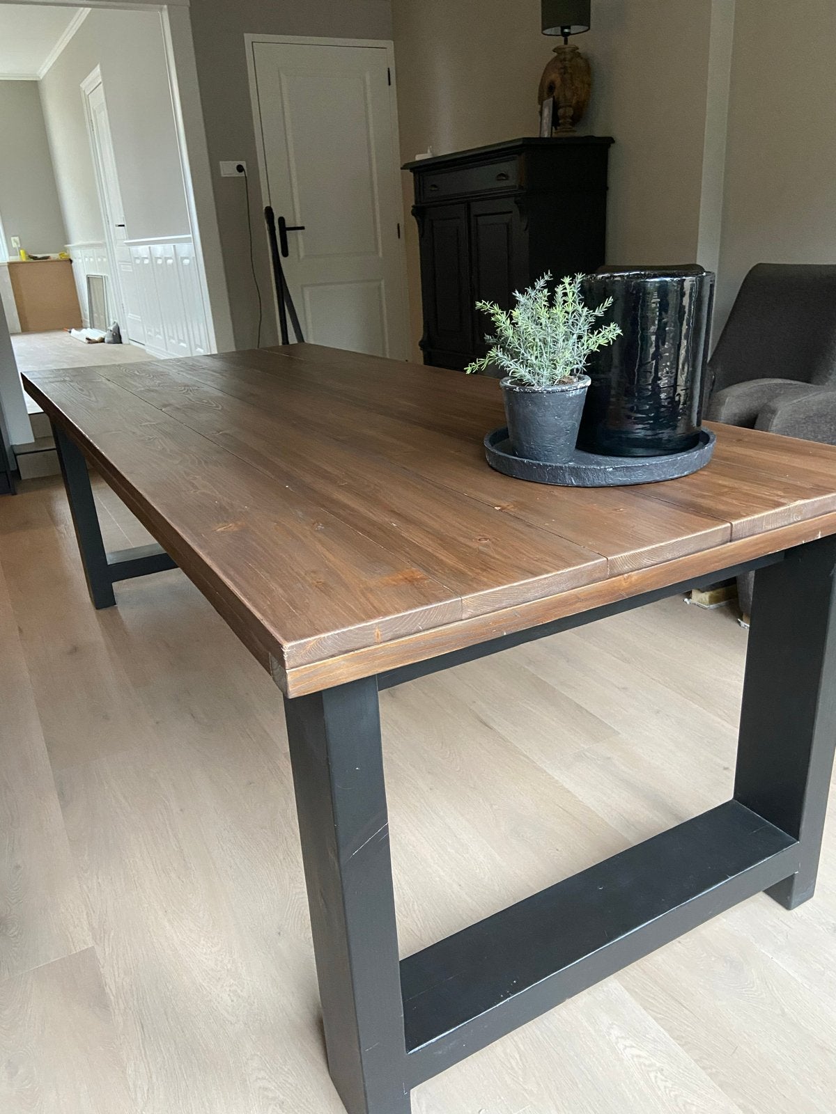 Gave grote eettafel, Huis en Inrichting, Tafels | Eettafels, Ophalen, Gebruikt, 200 cm of meer, 50 tot 100 cm
