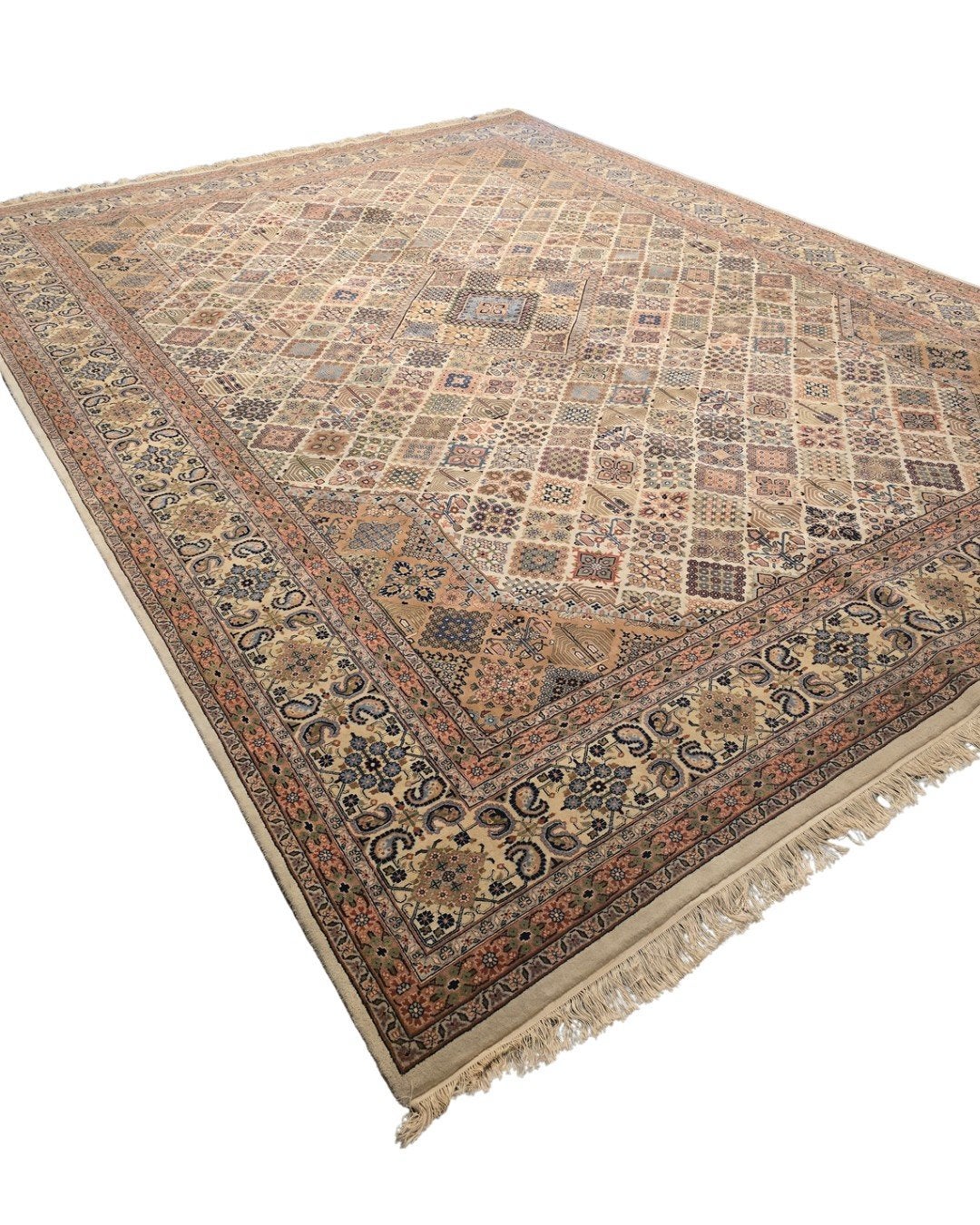 XXL Groot Perzisch tapijt MeyMeH 414x306 wollen vloerkleed, 1185VB, Info@rugsandcarpets.nl, De handelmaatschappij, Blauw