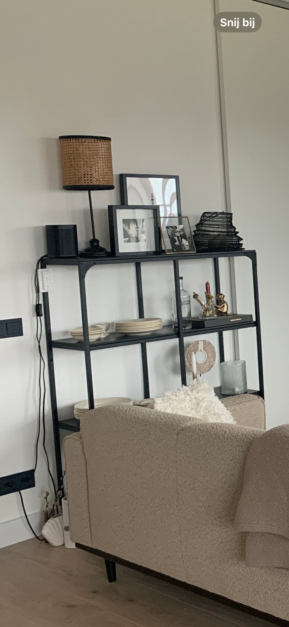 IKEA FJÄLLBO Open kast/stellingkast, zwart, Ophalen, Met plank(en), Gebruikt, 50 tot 100 cm