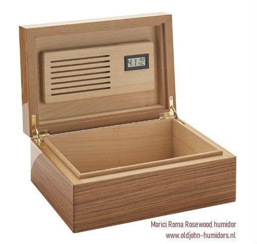 MORICI  ROMA ROSEWOOD DIGITALE HUMIDOR top merk humidor  h68, Verzenden, Nieuw, Tabaksdoos of Verpakking