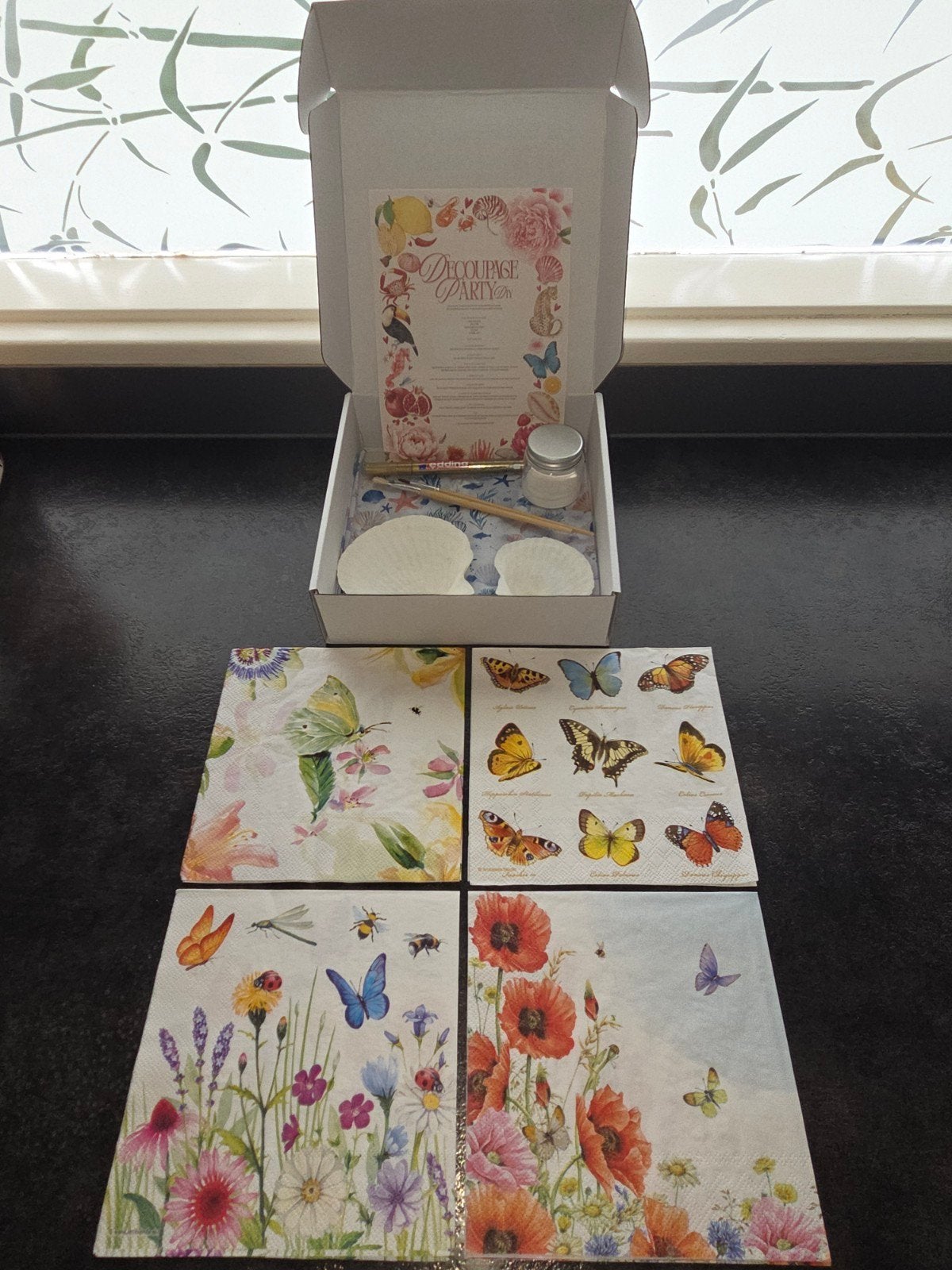Decoupage DIY pakket - Vlinders, Ophalen of Verzenden, Nieuw, Knutselwerk