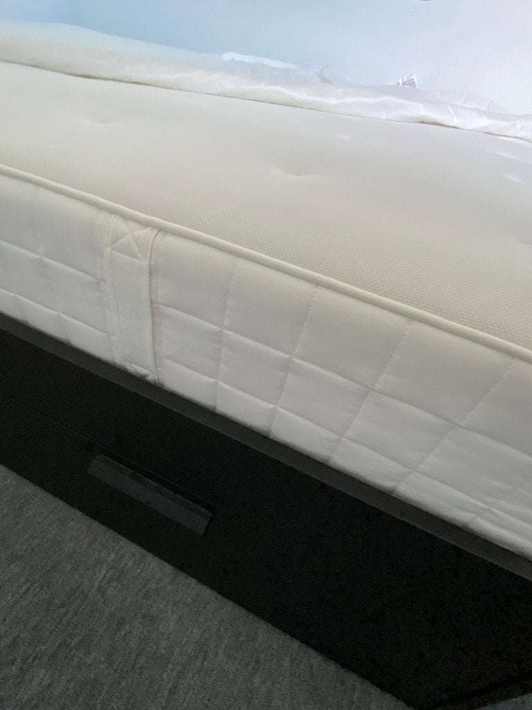 IKEA Brimnes bed met matras, lades en lattenbodem, Ophalen, Modern, functioneel, Zwart, Tweepersoons
