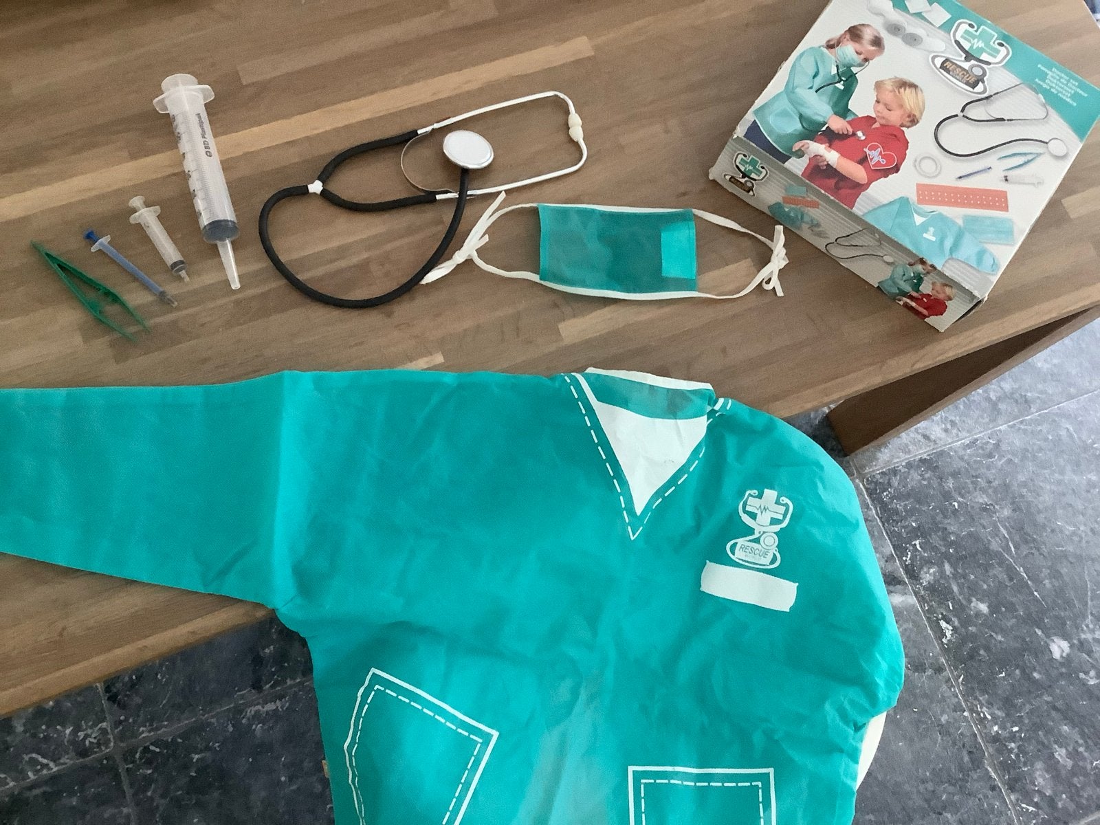 Doktersset met werkende stethoscoop voor kinderen - SES, Ophalen of Verzenden, Zo goed als nieuw, Jongen of Meisje