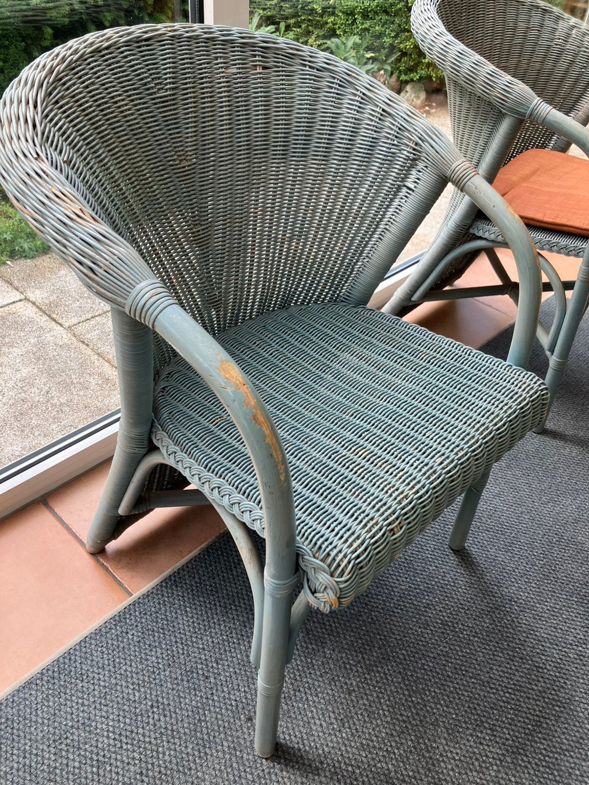 Rotan (Rohé) stoelen van Jan de Bouvrie, Huis en Inrichting, Stoelen, Ophalen, Gebruikt, Overige kleuren, Riet of Rotan