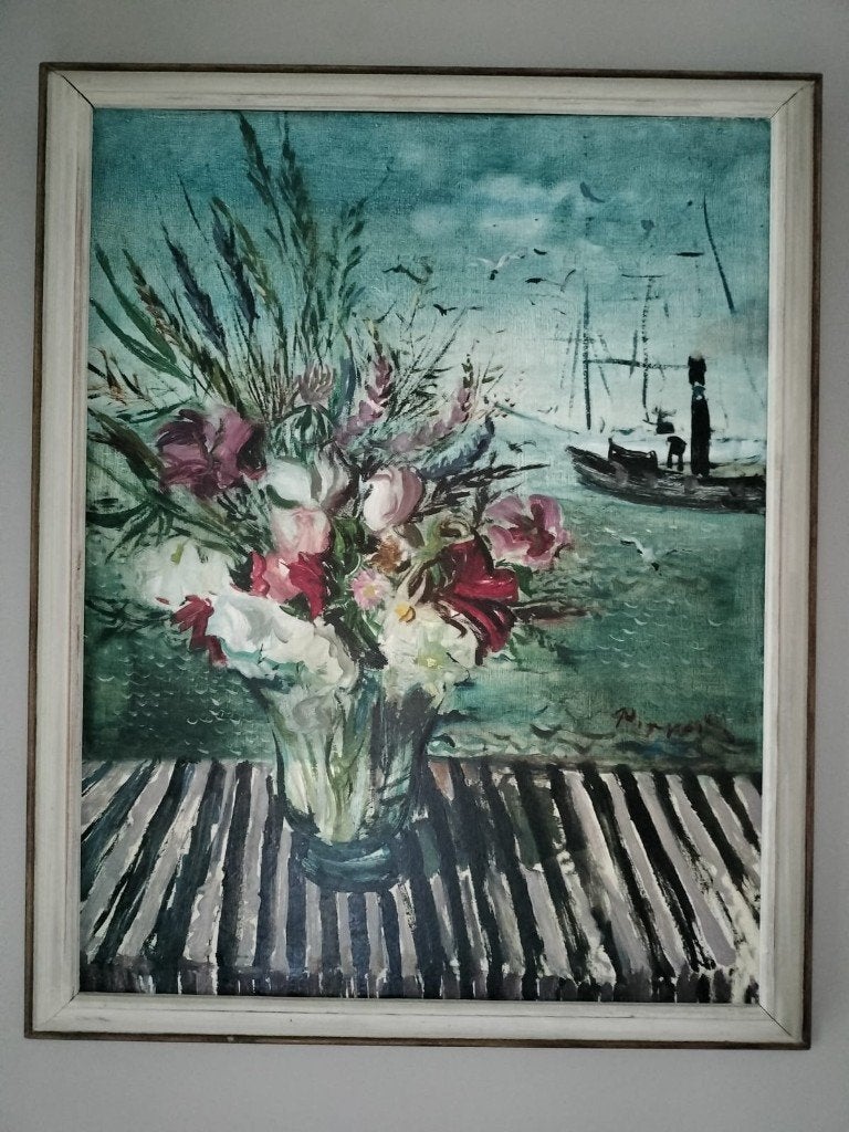 Olieverfschilderij Hans Robert Pippal, Doek, Olieverf, Origineel werk, Ophalen