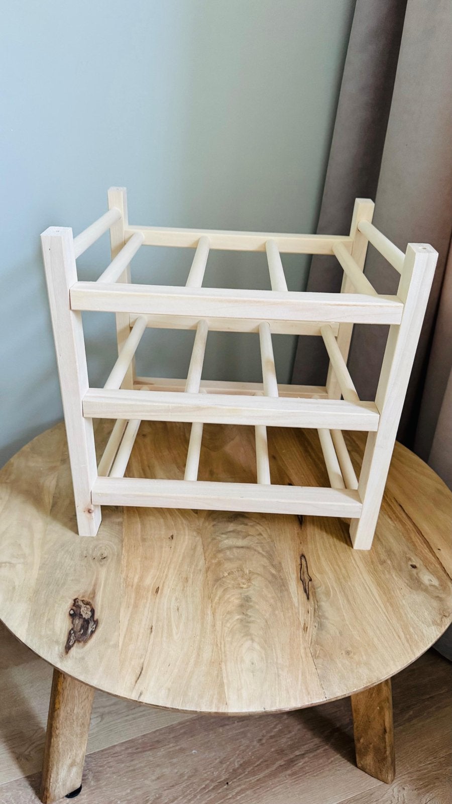 Ikea wijnrek van hout, Huis en Inrichting, Woonaccessoires | Wijnrekken, Ophalen, 5 tot 15 flessen, Zo goed als nieuw, 5 – 50