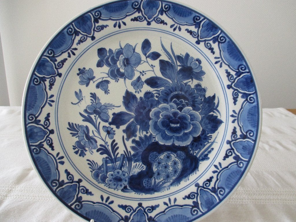 Mooi Delftsblauw Bord  ( De Porceleyne Fles ), Antiek en Kunst, Ophalen of Verzenden